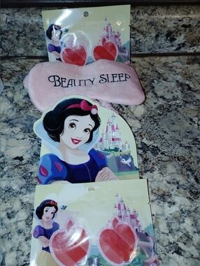 Disney Pink 'Beauty Sleep' Eye Mask with Snow White Heart Stickers